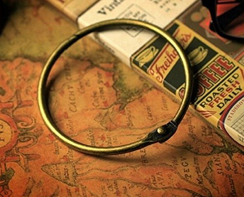 CHENGYIDA5PCS Antique Bronze 3.4" Heavy Duty Large Binding Ring, Loose Leaf Rings, Book Binder Ring,Book Ring