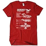 Serenity Blueprint T-Shirt Funny Adult Mens Cotton Tee Sizes S-5XL