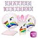 Redwood & Sage Unicorn Party Supplies Rainbow Birthday Plates and Tableware Set for 16 Guests