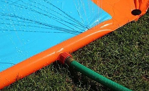 Outdoor Triple Inflatable Water Slide Big Splash Spit Kids Play Backyard Pool + eBook