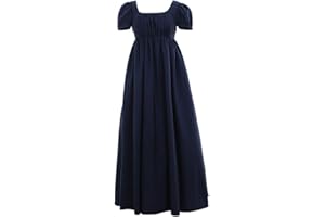 1791's lady Women Vintage Regency Dress High Waistline Ball Dresses Victorian Tea Gown Dress