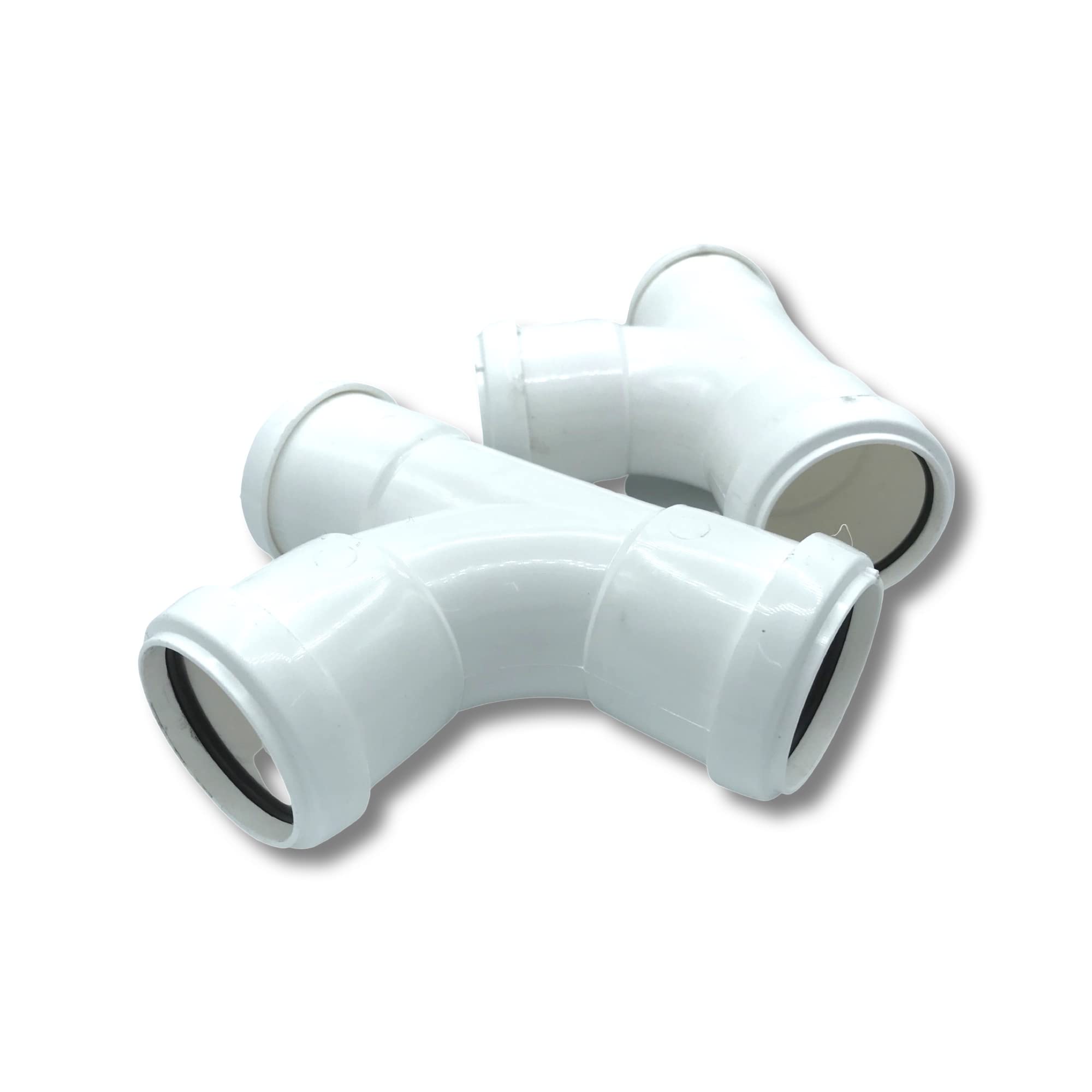 FLOPLAST 40mm White Pushfit Waste Pipe Tee - Bag of 2