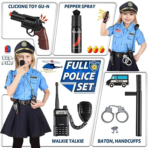 Loscola Police Officer Costume For Kids, Girls Police Costume For Kids