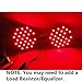 1986-2010 Front 1157 for Harley Bulb (3 inch / 77mm) Red LED Turn Signal Light DRL Road King Glide(1157 Red)