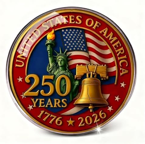 Amazon.com: USA 250th Anniversary Brooch Pin Eagle USA 250 Years