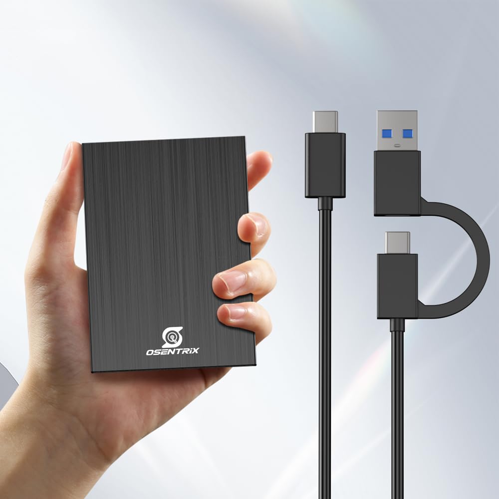 O2-BK 2TB USB 3.0 Pocket-Size Portable External Hard Drive (for Windows, MacOS, Xbox, PS)