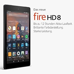 Das neue Fire HD 8-Tablet, 20,3 cm (8 Zoll) HD Display, 16 GB (Schwarz), mit Spezialangeboten