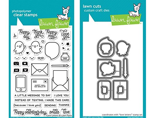 Lawn Fawn Clear Stamp & Die Set - Love letters LF1292 & LF1293