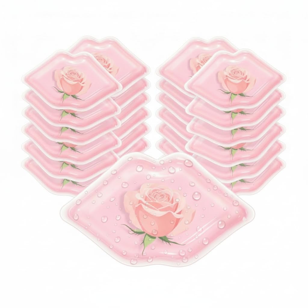 Photo 1 of 20 Pack Cute Lip Ice Packs for Post Lip Filler Swelling & Microblading | Reusable Hot and Cold Gel Compress for Soothing Relief | 9x5 cm Small Cooling Pads