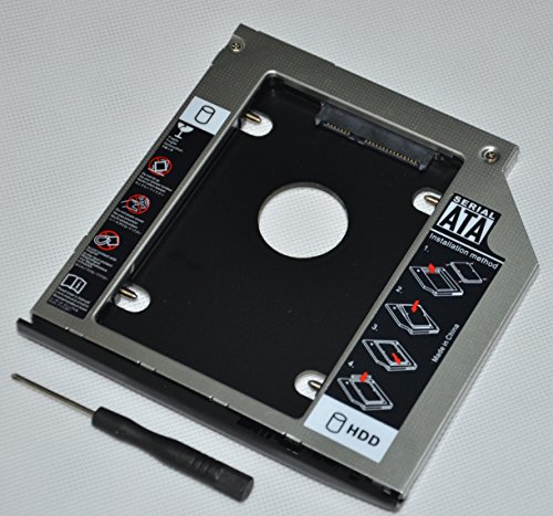 Deyoung 2nd HDD SSD Hard Drive Caddy Adapter for HP Elitebook 2530p 2540p with Matched Bezel