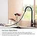 Hotis Commercial Pull Down Single Lever Prep Sprayer Single Handle Pull Down Kitchen Sink Faucet, Lead-Free Oil Rubbed Bronze Kitchen Faucet with Deck Plate