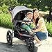 Costzon Baby Jogger Stroller, All Terrain Lightweight Fitness Jogging Stroller w/Parental Cup Phone Holder, Free Tractive Webbing, Large Storage Basket (Gray)