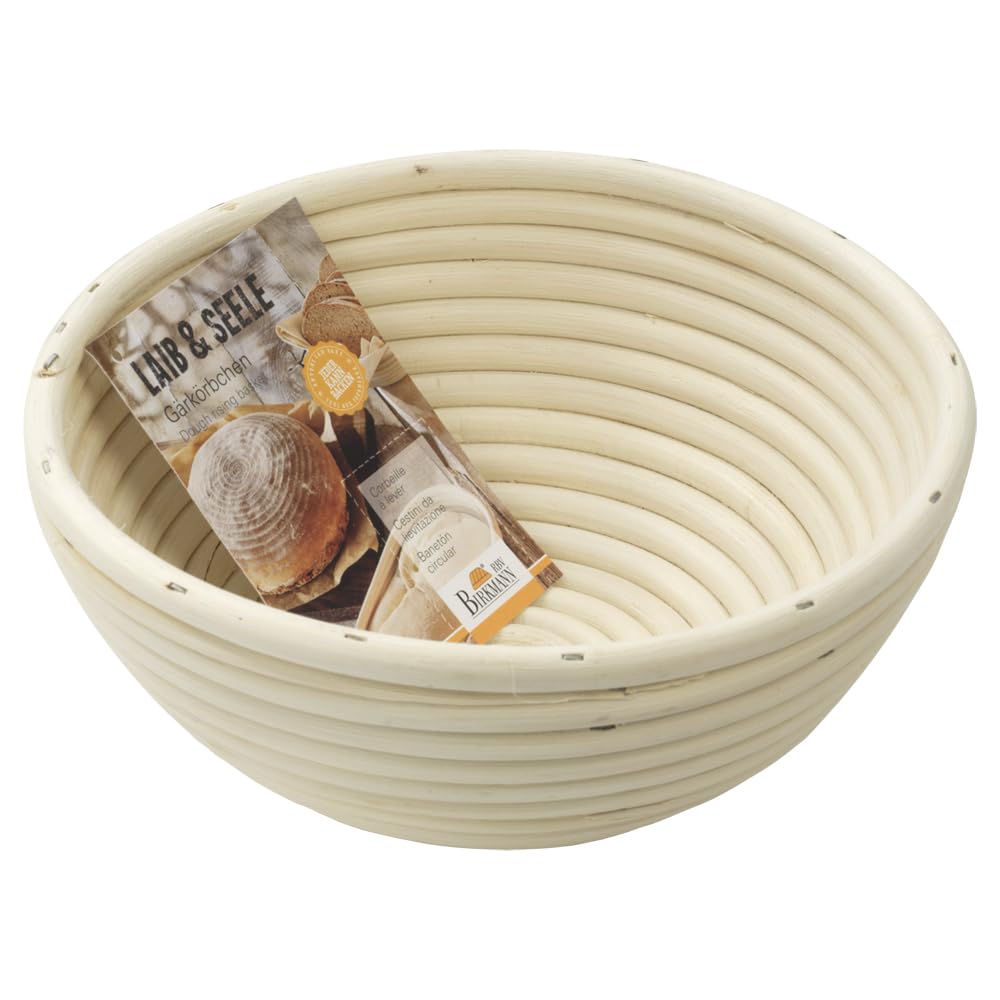 RBV Birkmann Gärkörbchen, rund, Ø 18 cm, Peddigrohr, Backform, Brot, Brotteig, klein