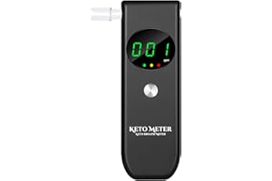 Ketone Breath Analyzer Newly Upgraded Breath Ketone Meter Professional-Grade Accurate Ketosis Breath Tester with 10 Reusable 
