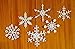 6 lace crochet snowflakes white winter decoration