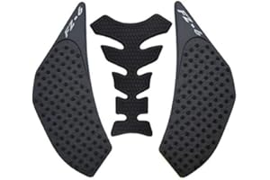KYN for Yamaha FZ6 FZ6N 2006 2007 2008 2009 2010 Motorcycle Transparent 3M Gas Tank Pad Anti Slip Stickers Side Fuel Gas Grip Decal Protector (Black)