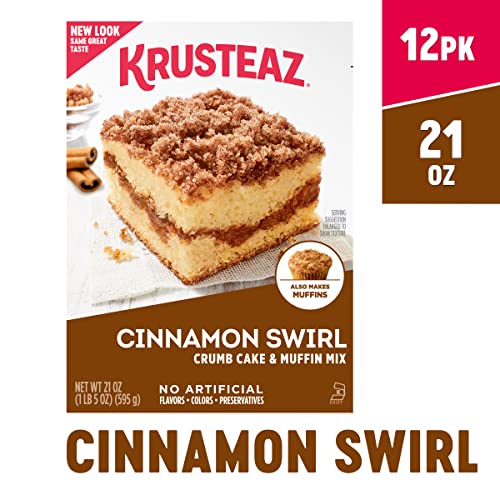 KRUSTEAZ CINNAMON SWIRL CRUMB CAKE & MUFFIN MIX, 12 COUNT (PACK OF 1)