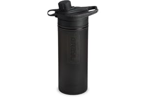 GRAYL Geopress 24 oz Water Purifier for Global Travel, Backpacking, Hiking, and Survival (Covert Black)
