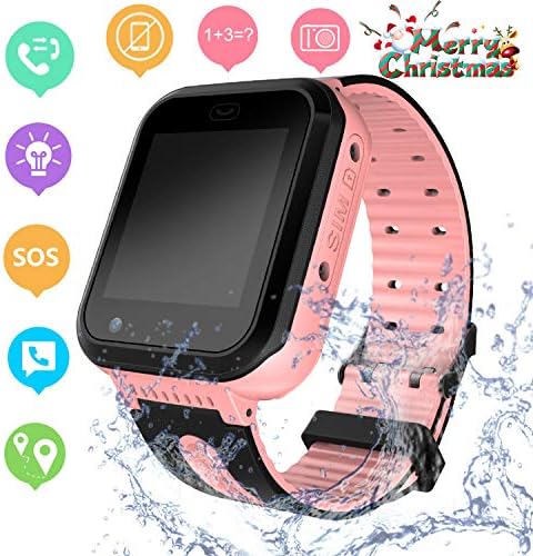 Kids Smart Watch Waterproof Phone - smartwatches Phone Digital Wrist Watch SOS Alarm Clock Camera LBS Tracker Flashlight Phone Watch for Children Age 3-12 Boys Girls Birthday Gift with iOS/Android