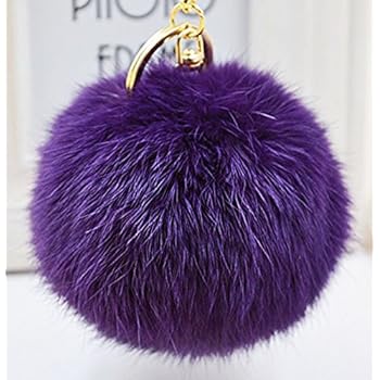 fur pom pom wallet Minigianni Ball Keychain Rabbit Amazon.com Pom : Pom Fur