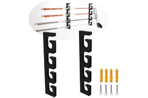 BiJun Golf Clubs Stand Clubs Display Case, Clubs Wall Mount Holder Golf Club Organizer Golf Club Fishing Rod Storage Rack Holder Putter Display Stand (Black)