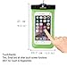 uFashion3C [Non-Float] Waterproof Cell Phone Case Dry Bag Pouch [With Headphone Jack,Armband,Lanyard] for iPhone 6,6S,6 Plus,6S Plus, Samsung Galaxy S8,Plus,S7,S6,Edge,Note 3,4,5,8, LG G5,G6 (Green)