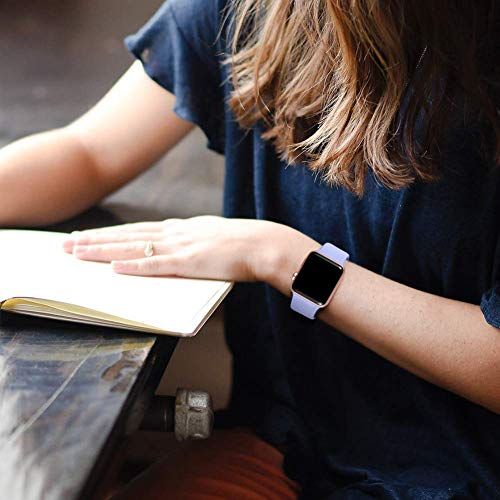 DaQin Compatible with Apple Watch Band 40mm 38mm, Sport Silicone Replacement Bands for iWatch Series 4 Series 3/2/1, Lilac, S/M