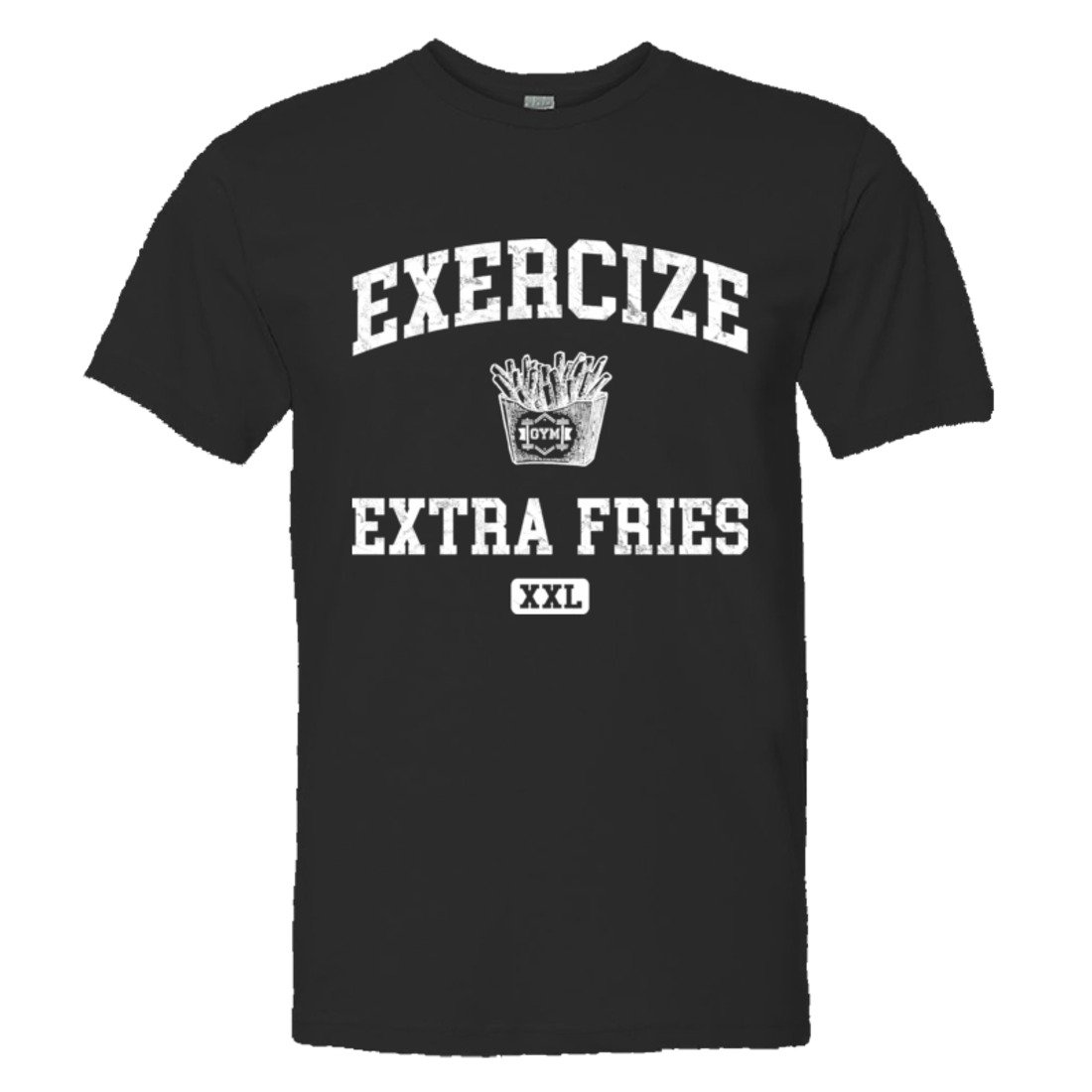Extra Fries Exercise Vintage Gym Funny Workout Hq Tee T Shirt