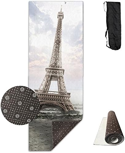 CHRISTMAS SALE 3D Printing Premium PVC Clever Yoga Non Slip Yoga Mat High Density Eiffel-Tower Padding Stretching Toning Workouts For Men And Women