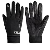 Winter Gloves Touch Screen Cycling Gloves, Thermal Glove for Smart Phone Anti-Slip Hand Warmers Windproof for Men Women Outdoor Riding Driving Running