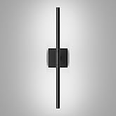 Tipace Hard-Wired LED Bathroom Light Fixtures Over Mirror,24W 360°Rotatable 5500K Black Vanity Light Bar,Modern Wall Sconce f