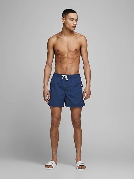 Jack \u0026 Jones Jjiaruba Swimshorts AKM Zip Maillot de Bain Homme Shorts de  bain Sports et Loisirs