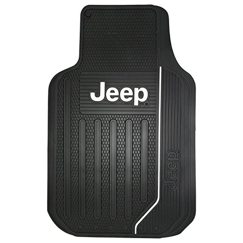 U.A.A. INC. 4PC Plasticolor Black Jeep Elite Heavy Duty Rubber Front Rear Floor Mats