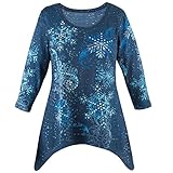 Festive Sparkling Snowflake Top