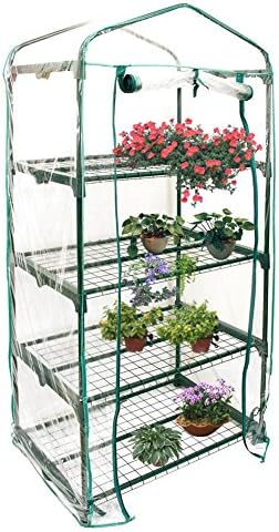 Mini Greenhouse Cover, Small Plant Greennhouses Cover, 4 Tier Rack Stands Portable Garden Green House Cover for Outdoor & Indoor 38X24.5X2CM / 35X23X7CM / 36X26.2X2CM (without iron frame)