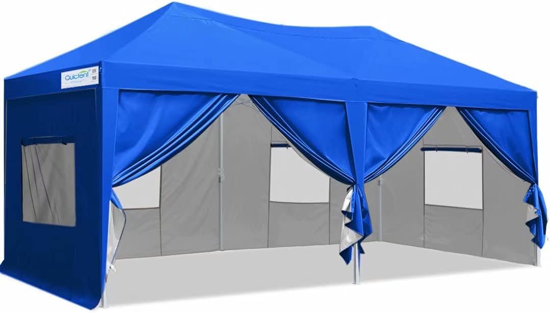 White Quictent 10x20 Ft Ez Pop Up Canopy Tent Instant Shelter Party Tent Outdoor Event Gazebo Waterproof With 6 Sand Bags Gazebos Patio Lawn Garden Ohmychalk Com