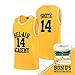 AFLGO Fresh Prince of Bel Air #14 Basketball Jersey S-XXXL - 90's Clothing Throwback Will Smith Costume Athletic Apparel Clothing Top Bonus Combo Set with Wristbands