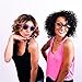 Sunstaches Pink Frame Lashes Sunglasses, Instant Costume, Party Favors, UV400 ,8