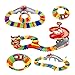 GAMZOO Tracks Toy Set for 2,3,4 Years Old Boys and Girls with 96 PCS Flexible Race Track, Fire Truck Vehicles, Spiral Track and Bridge Firehouse Toys Christmas and Birthday Gifts