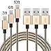 IVVO Lightning Cable 3Pack 3FT 6FT 10FT Nylon Braided 8 Pin Lightning Cable Cord USB Charging Cable Charger for Apple iPhone 7/7 Plus/6/6s/6 Plus/6s Plus/5/5c/5s/SE,iPad iPod Nano iPod Touch