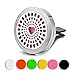 YOYONY Car Air Freshener Aromatherapy Essential Oil Diffuser Vent Clip Fragrance Air Purifier Stainless Steel Magnetic Locket 6 Muticolored Felt Refill Pads (Heart Radiate)