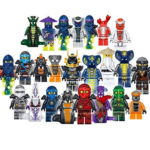 Peton Ninjago Building Blocks Toys Minifigures with Accessories for Kids Set 24Pcs