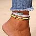 Zoestar Turquoise Anklet Ankle Bracelet Beaded Foot Chain Accessories Foot Jewelry for Women (Color 5)
