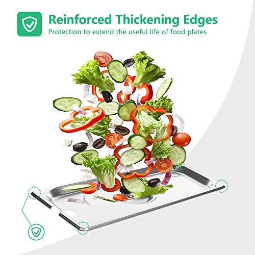 image for Kitma Full Size Stainless Steel Slotted Steam Table Pan Cover, 1/1 Siz