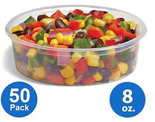 [50pk] plastic food storage containers with lids – foodsavers d…