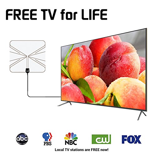Eboxer Indoor Digital TV Antenna, 1080P 4K Support Television Antenna, Signal Amplifier Receiver, Television Accessory Attachment, Domestic Smart Electronic Antenna - Thumbnail 2