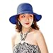 Double Couple Linen Wide Brim Summer Beach Sun Hat for Women Foldable...