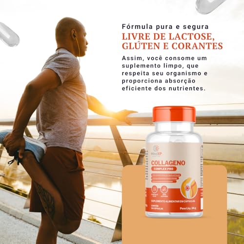 Colágeno Tipo 2 LONGA DURAÇÃO 60 Cápsulas | Magnésio, Cálcio, Zinco, Curcumina e MSM | Multivitamínico | COLLAGENO COMPLEX PRO