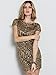 ROMWE Women's Cap Sleeve Open Back Trimmed Sequined Bodycon Dress