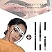 Eyebrow Stencil Shaper with 3 in 1 Eyebrow Pencil Powder Brush-Long Lasting Brow Pencil,Eyebrows Grooming Stencil Kit Reusable Styling Tool,36 Pcs